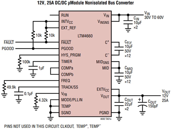 Analog Devices Inc. LTM4660 Hybrid Step-Down μModule® Bus Converter